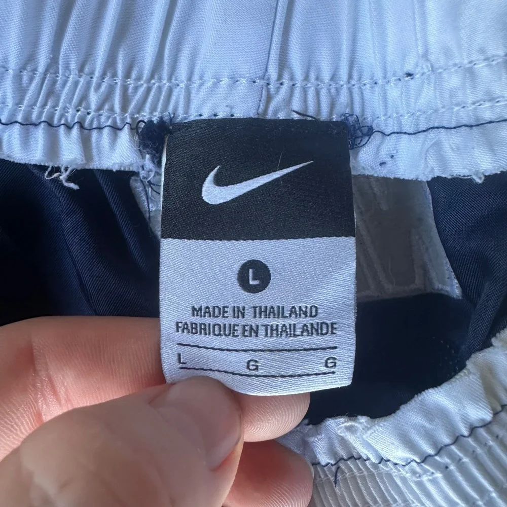 Nike Swim Trunks Mens Large Navy Blue Excellent Cargo Pocket Embroidered Logo